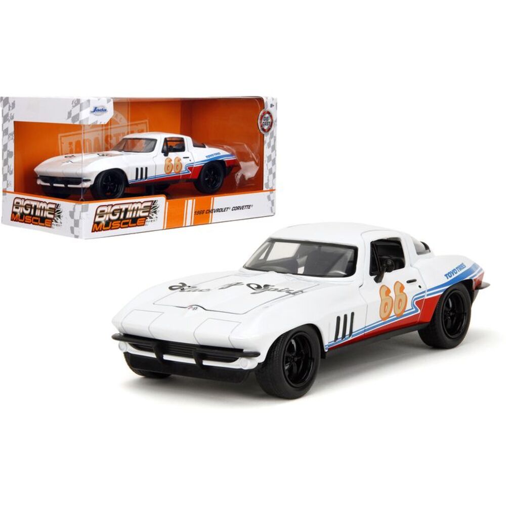 Big Time Muscle - 1:24 1966 Chevy Corvette Sting Ray Die-Cast Car COLLECTIBLES